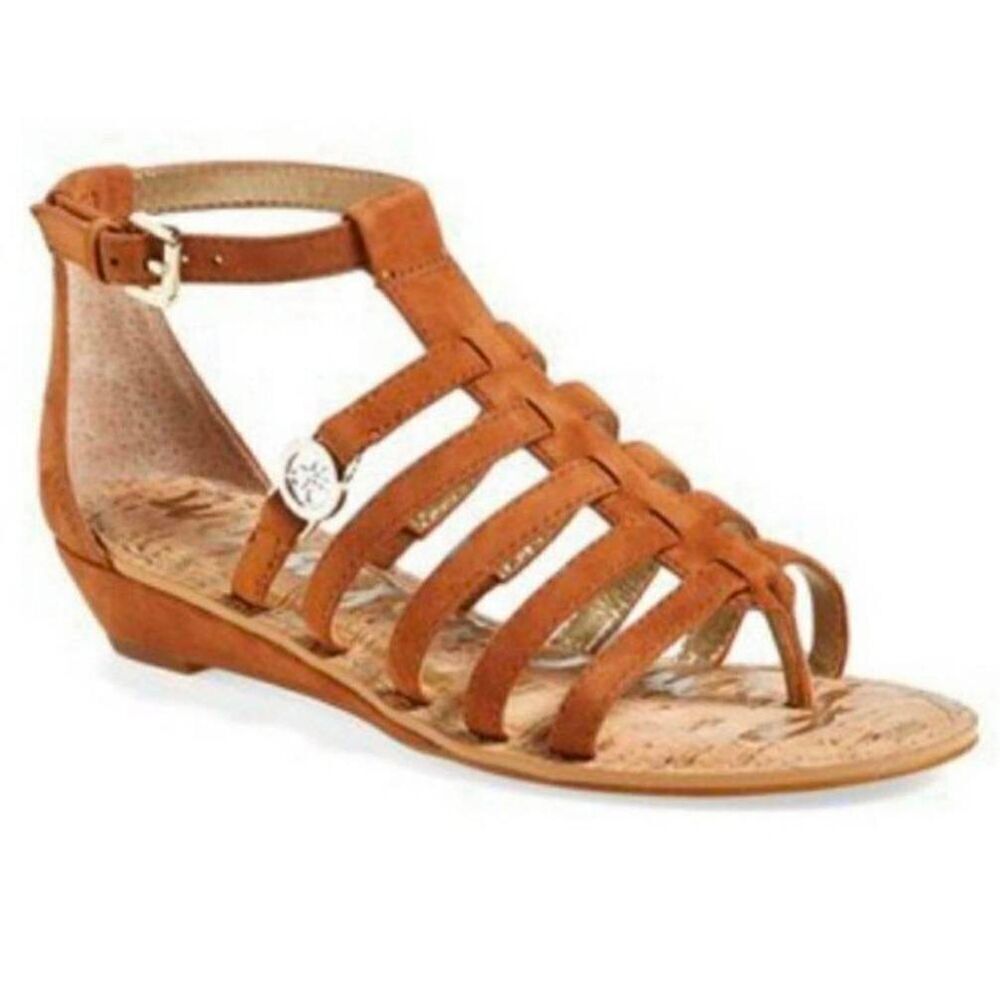 SAM EDELMAN Donna Gladiator Mini Wedge Sandal Size 10M
